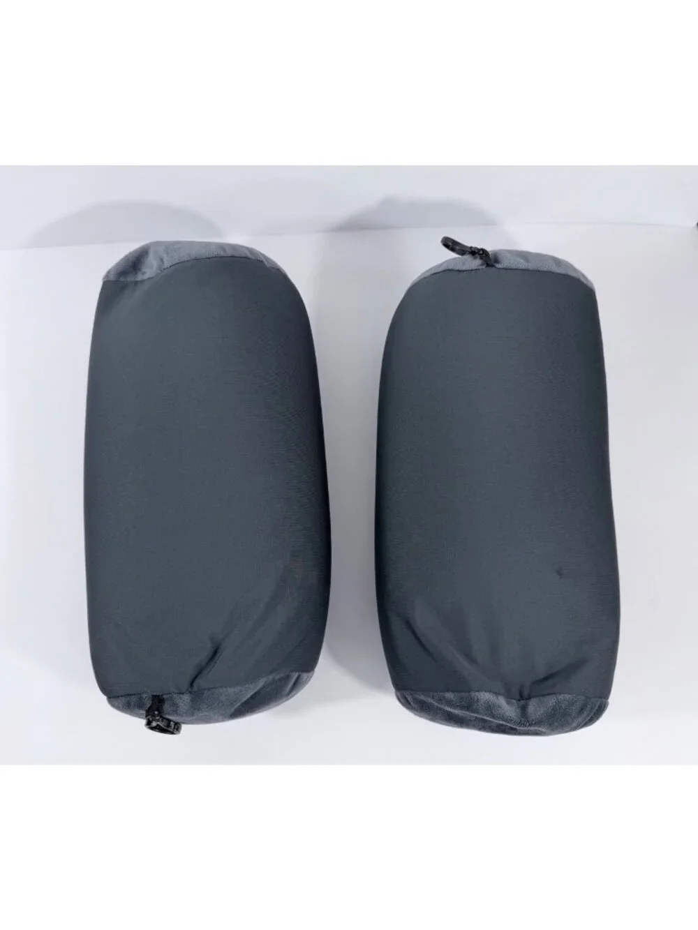 Plush Spun-Gee Microbead Tube Travel Lounge Pillows Style 3180 Char Gray Set Of
